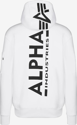 ALPHA INDUSTRIES Sweatshirt i hvit