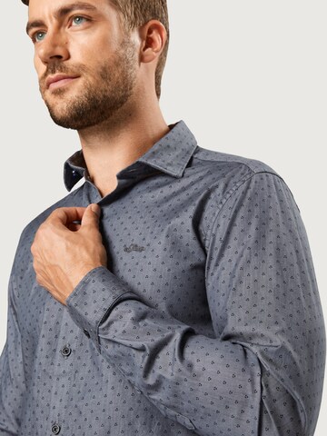 s.Oliver Slim Fit Hemd in Grau