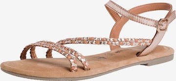 TAMARIS Sandalen met riem in Brons: voorkant