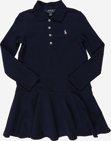 Polo Ralph Lauren Kleid mit Polokragen in Blau: predná strana