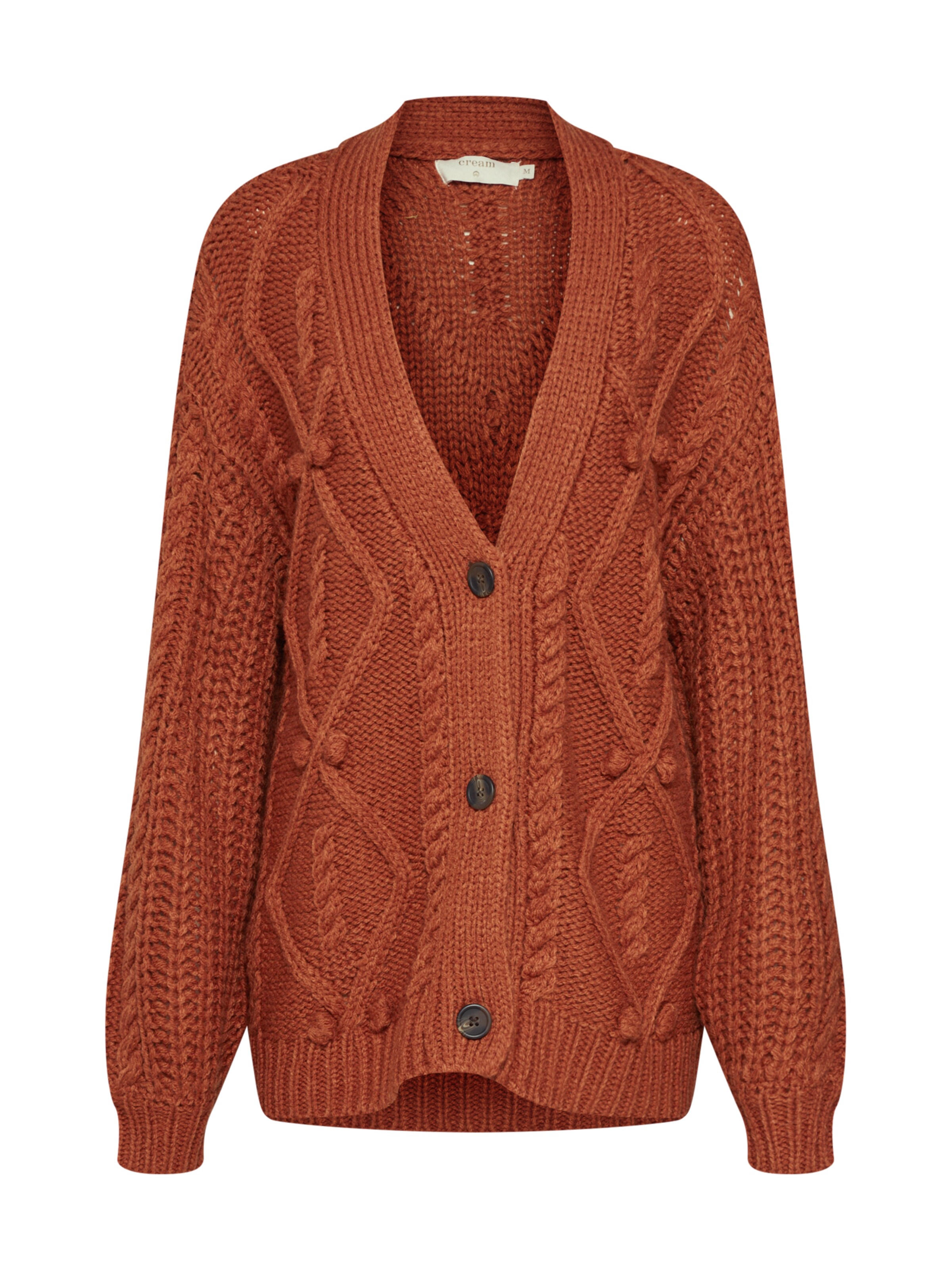 Cream - Gebreid vest 'Andrea' in de kleur Roestrood