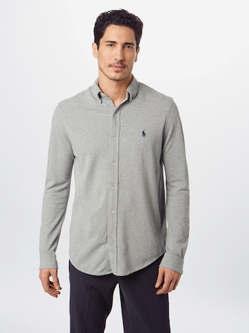 Polo Ralph Lauren - Slim Fit Camisa em cinzento: frente