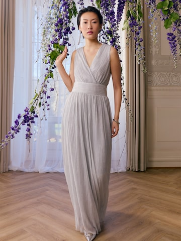 Silver Evening Gown Look