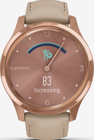 GARMIN Sports Watch 'vívomove Luxe' in Beige