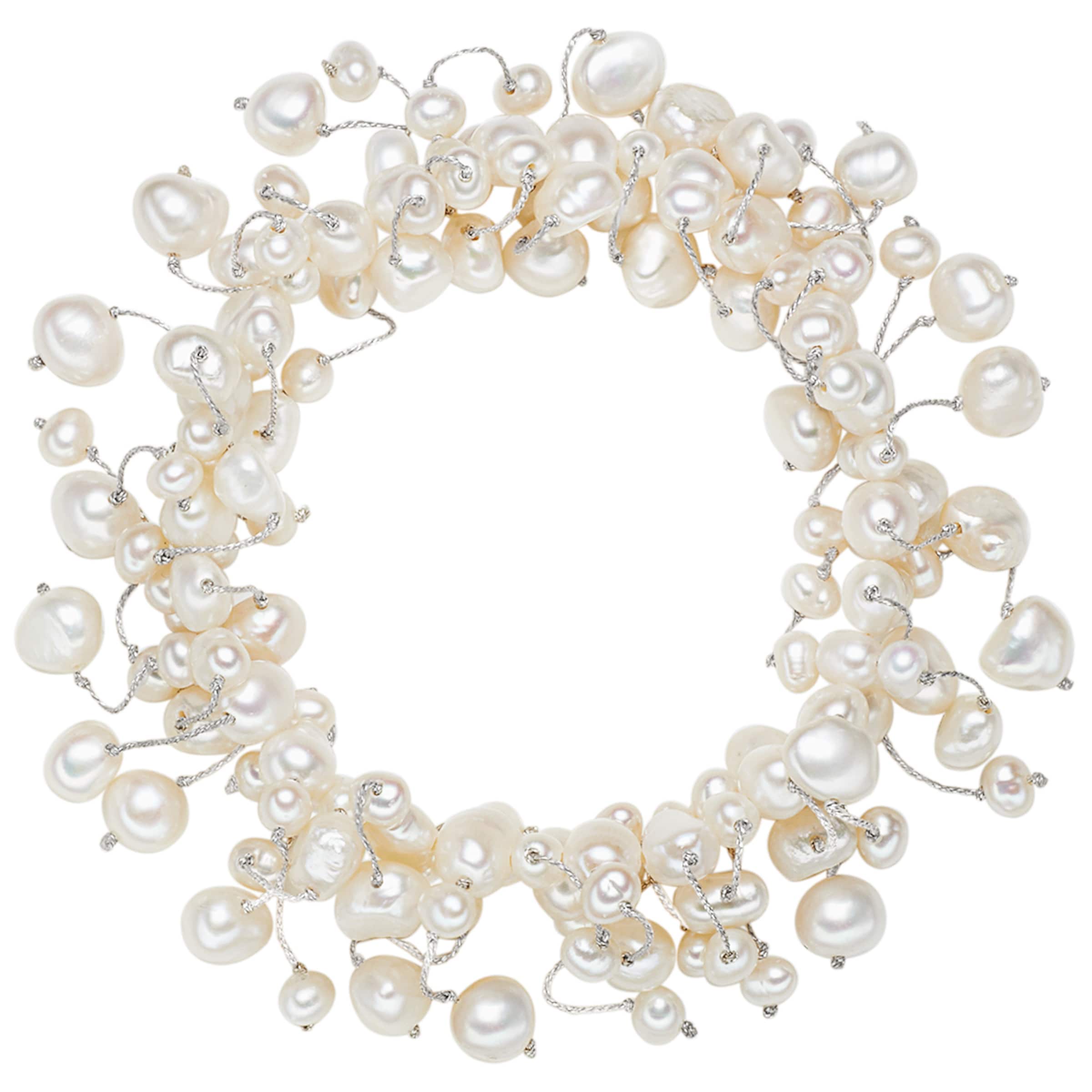 Bracelet Valero Pearls en blanc : devant