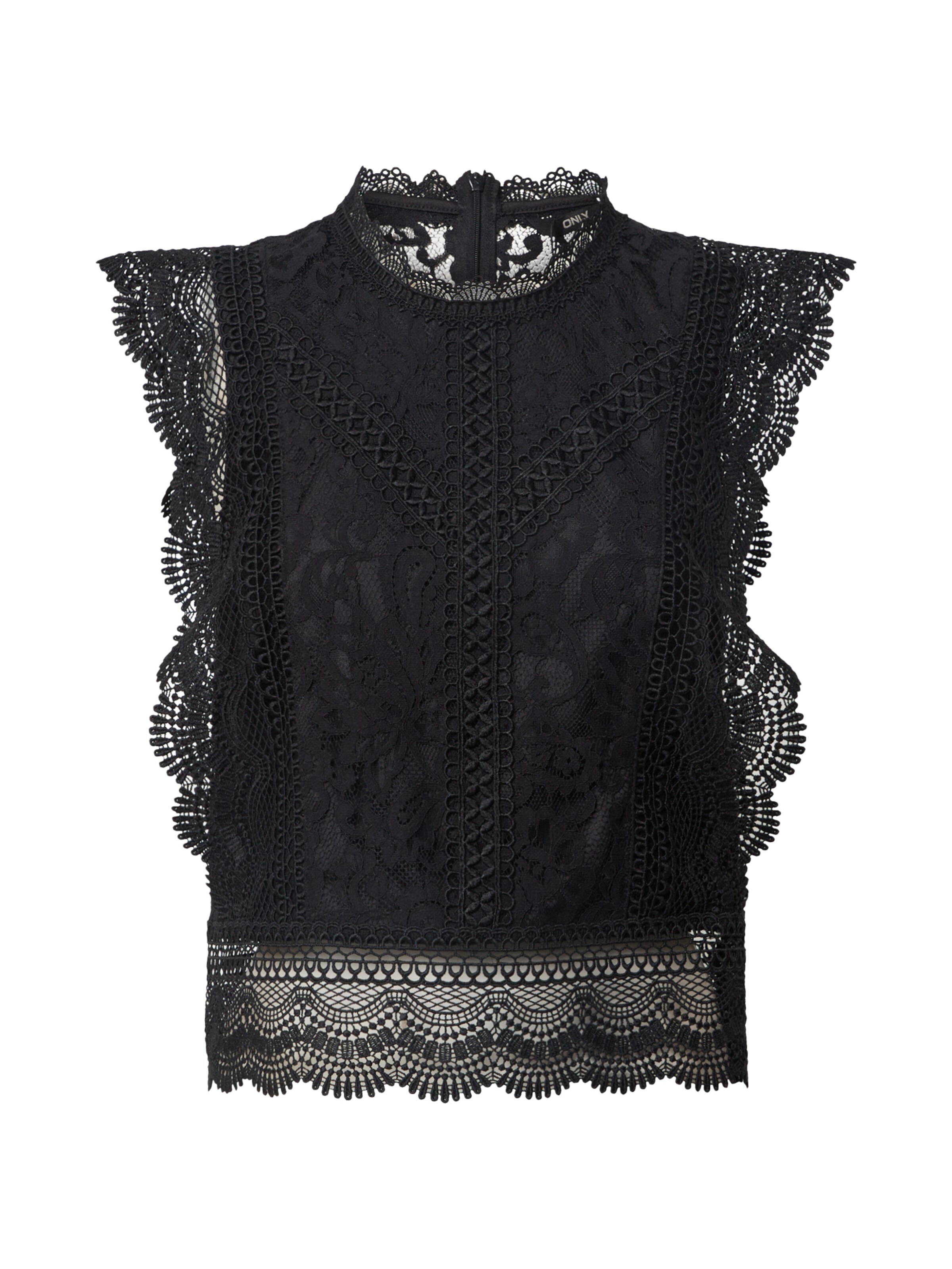 ONLY Blusentop 'ONLKaro' in Schwarz: Vorderseite