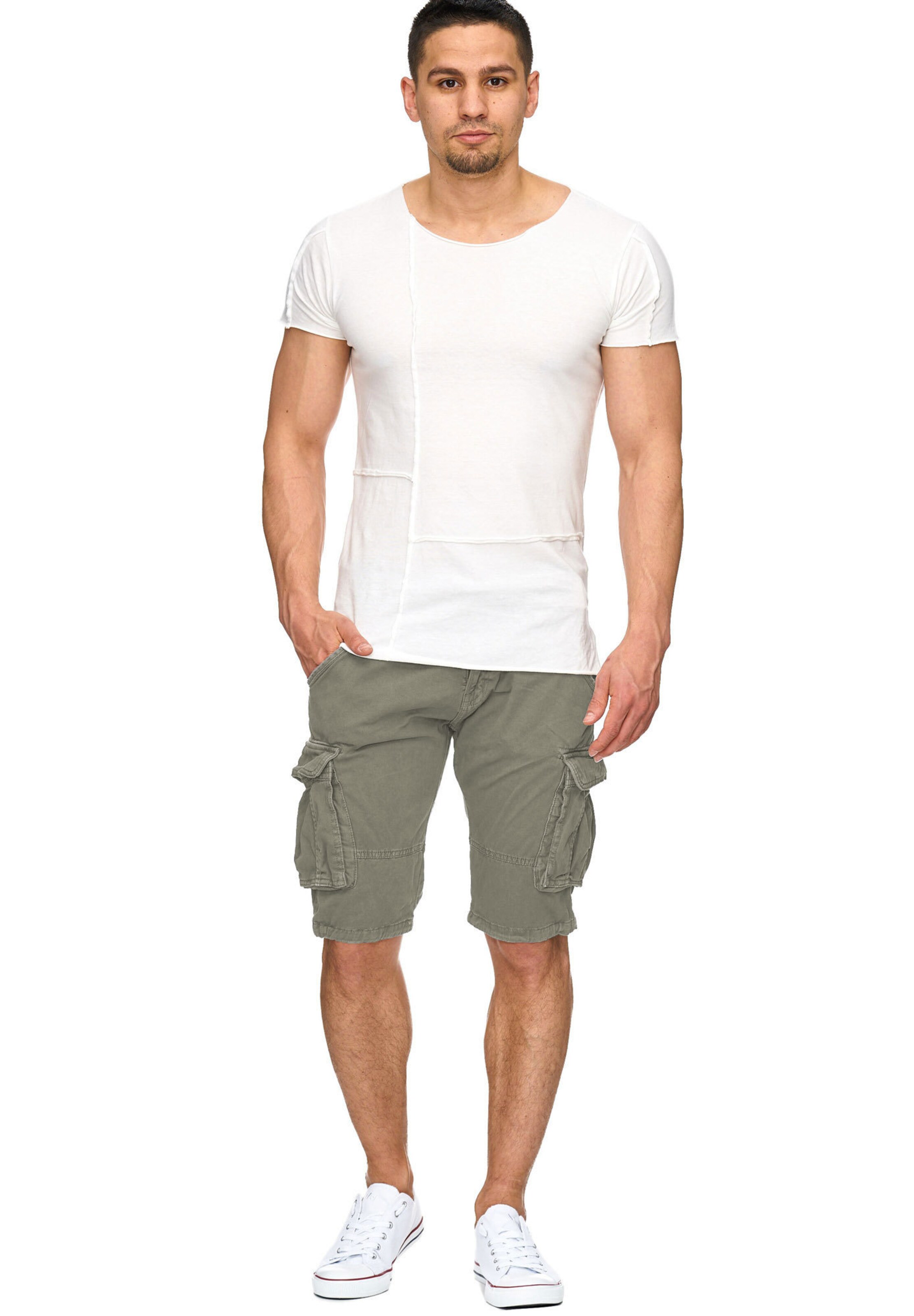 INDICODE JEANS Regular Cargo trousers 'Monroe Cargo ZA' in Grey