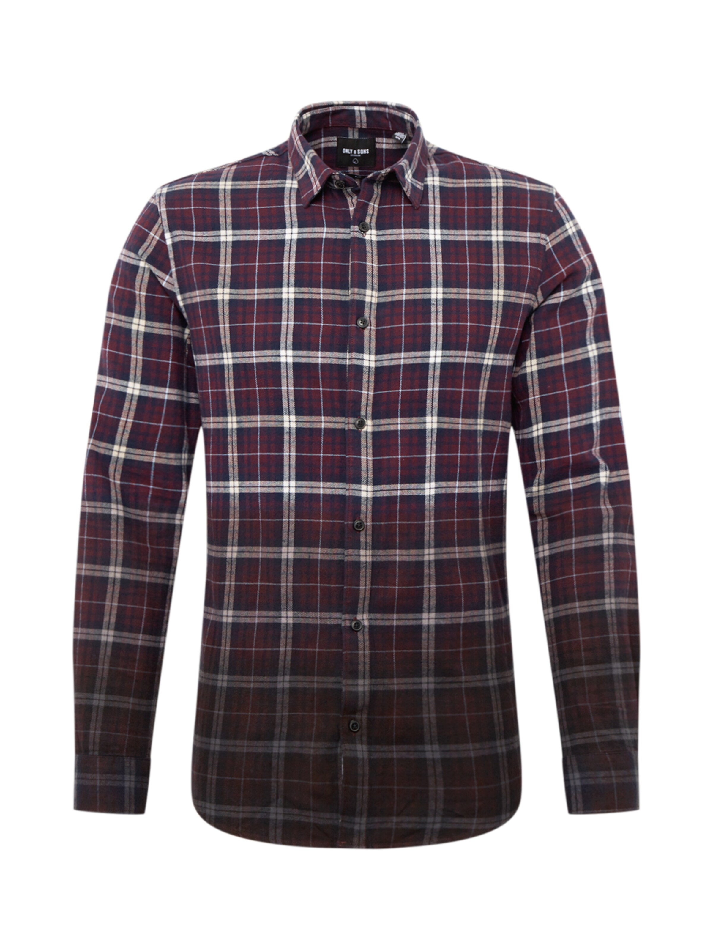 Only & Sons - Overhemd 'KIRK' in de kleur Wijnrood