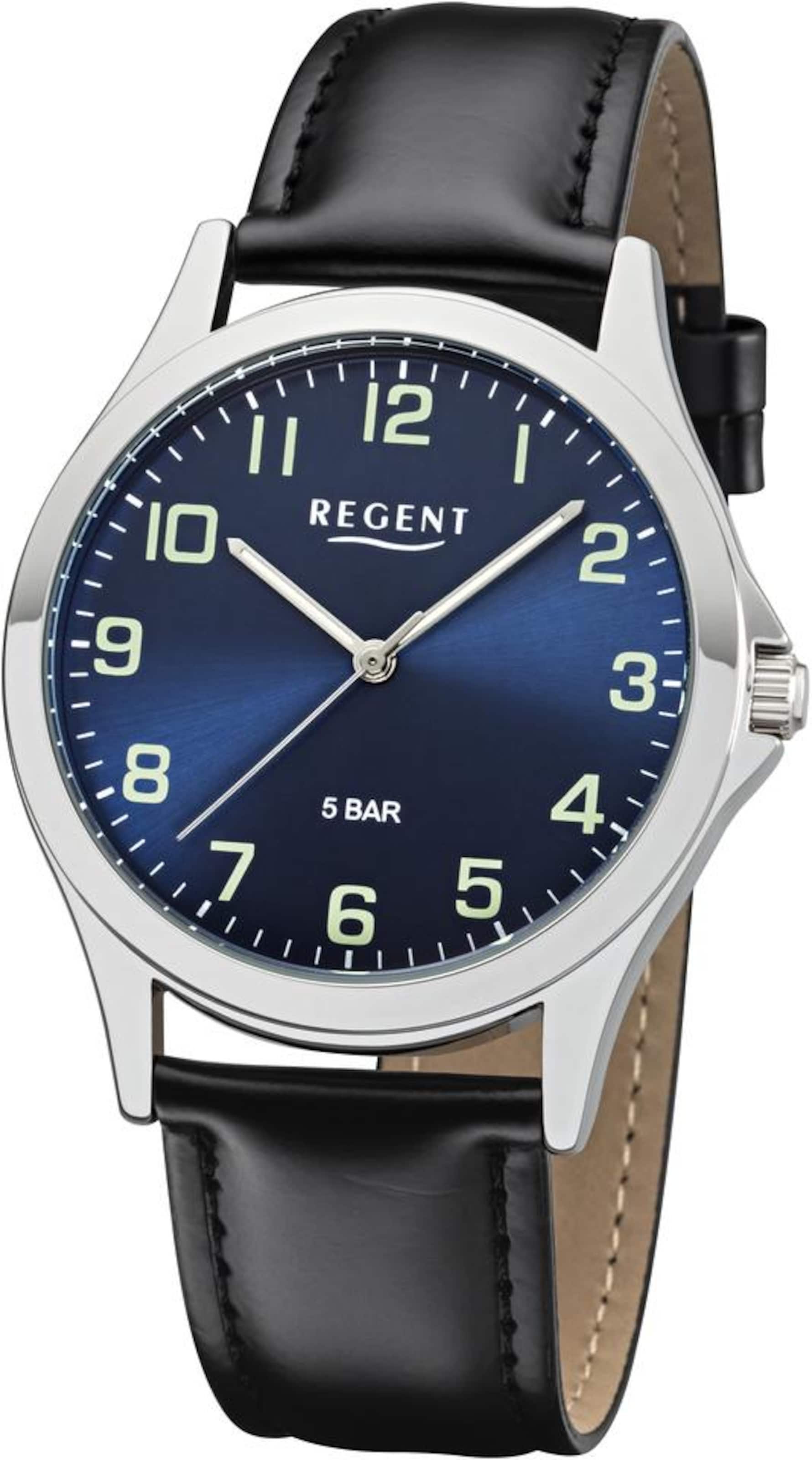 REGENT Analog Watch '11110755' in Black: front