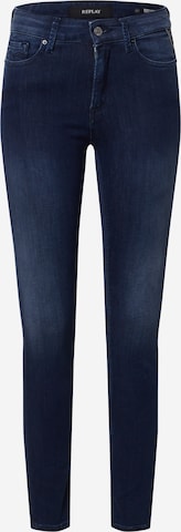 REPLAY Skinny Jeans 'Luzien' in Blauw: voorkant