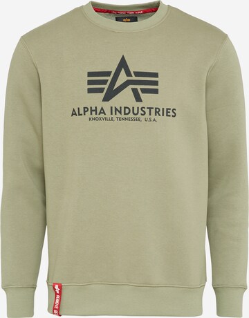 Sweat-shirt ALPHA INDUSTRIES en vert : devant