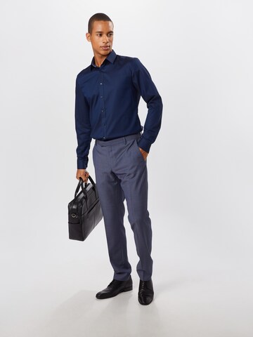 OLYMP Slim Fit Hemd 'No.6' in Blau