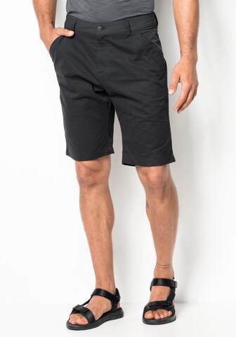 JACK WOLFSKIN Regular Workout Pants 'Belden' in Black