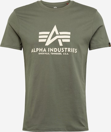 T-Shirt ALPHA INDUSTRIES en vert : devant