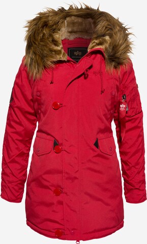 ALPHA INDUSTRIES Between-seasons coat 'Explorer' in Red: front