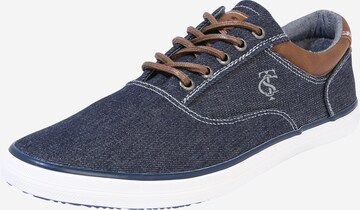 TOM TAILOR Sportieve veterschoen in Blauw: voorkant