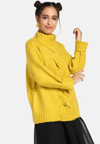 MYMO - Pullover oversized em amarelo: frente