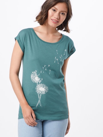 zaļš Iriedaily T-Krekls 'Pusteblume': no priekšpuses