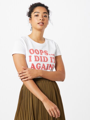 EINSTEIN & NEWTON - Camiseta 'Oops' en blanco: frente