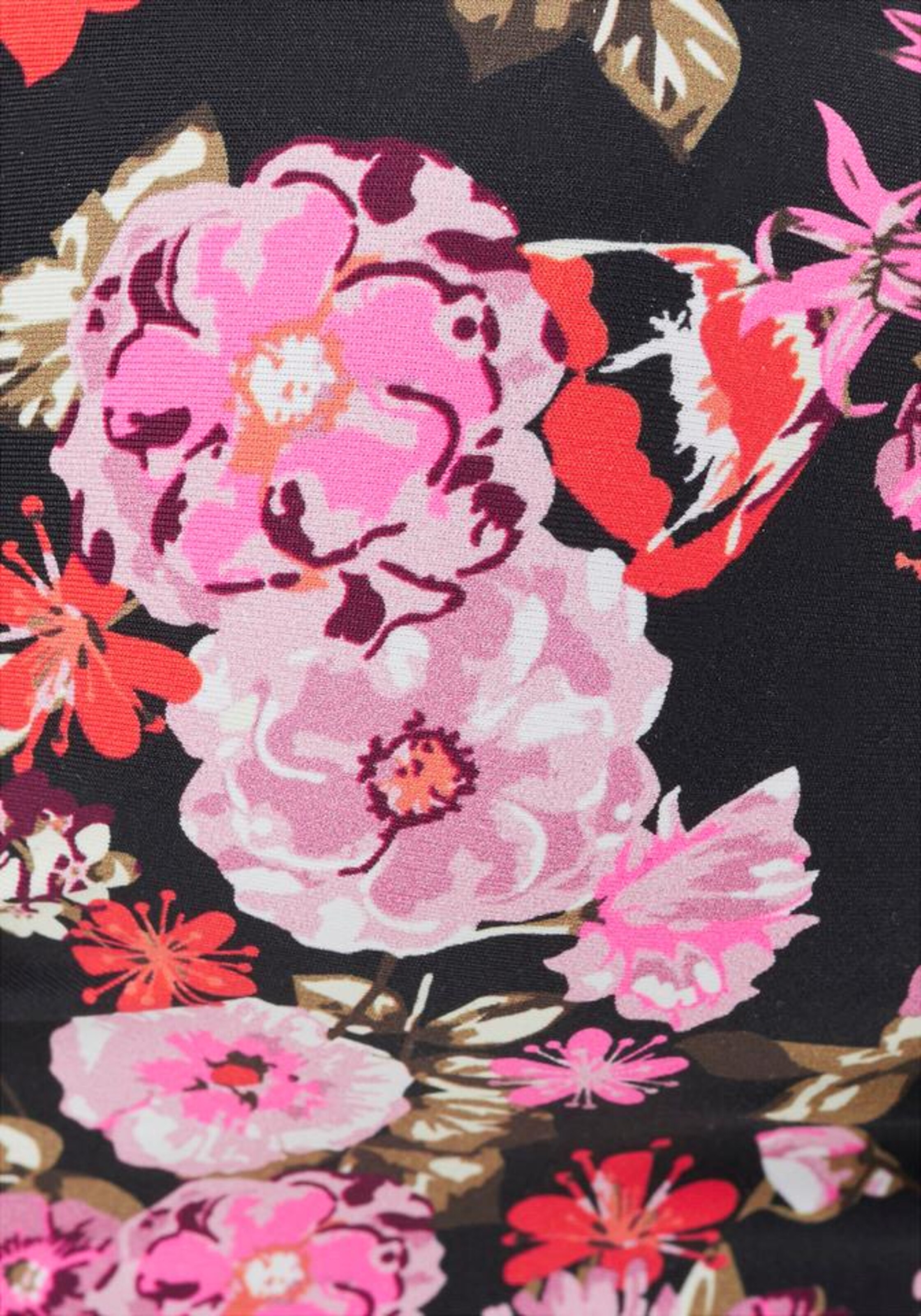 juoda LASCANA Bandeau Bikinio viršutinė dalis &#x27;Blümli&#x27;