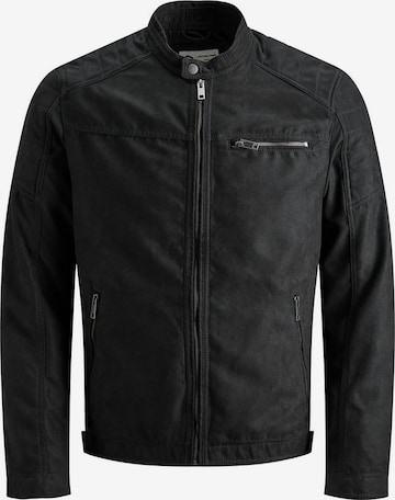 JACK & JONES - Chaqueta de entretiempo en negro: frente