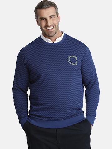 Charles Colby Sweatshirt ' Earl' in Blauw: voorkant