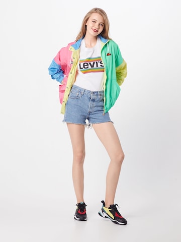 LEVI'S ® Тениска 'Graphic Varsity Tee' в бяло