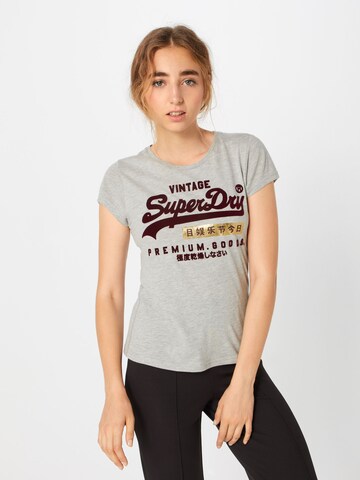 T-shirt Superdry en gris : devant