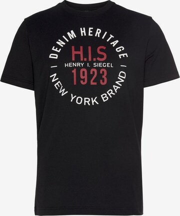 H.I.S Rundhalsshirt in Schwarz: predná strana