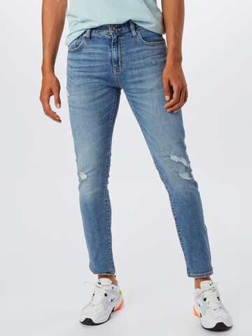 Superdry Slimfit Džíny – modrá: přední strana