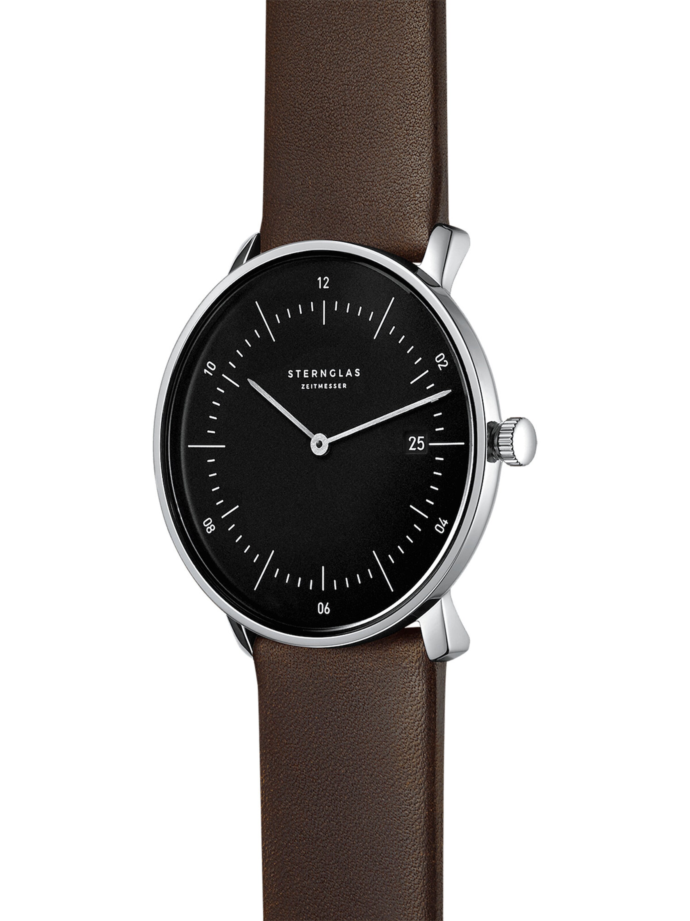 Sternglas Uhr in Braun