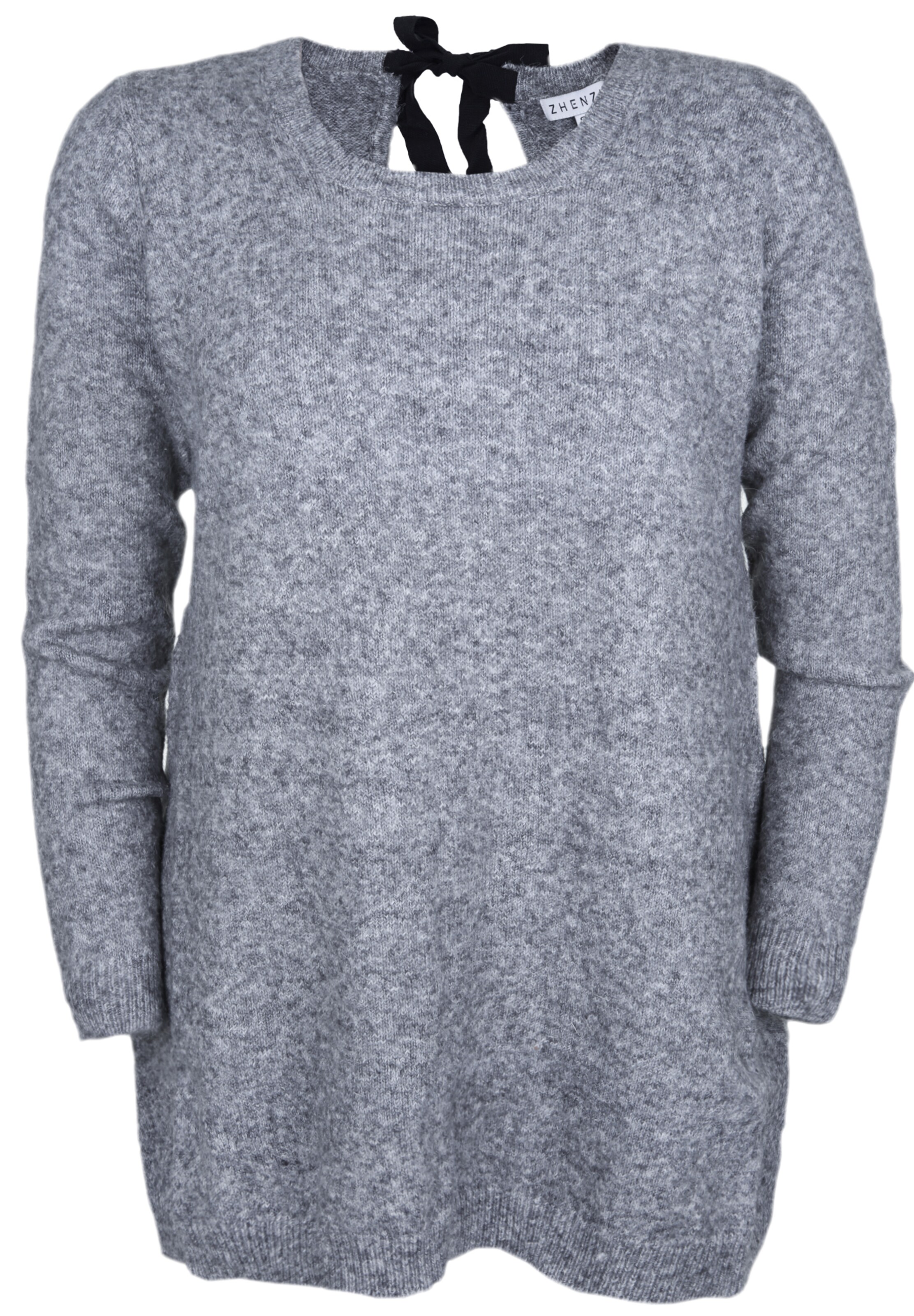 Zhenzi - Strickpullover 'BILBOE' in grau