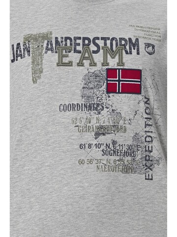 Jan Vanderstorm T-Shirt 'Sölve' in Grau
