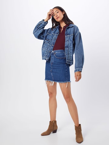 LEVI'S ® Rock 'High Rise Deconstructed Iconic' in Blau