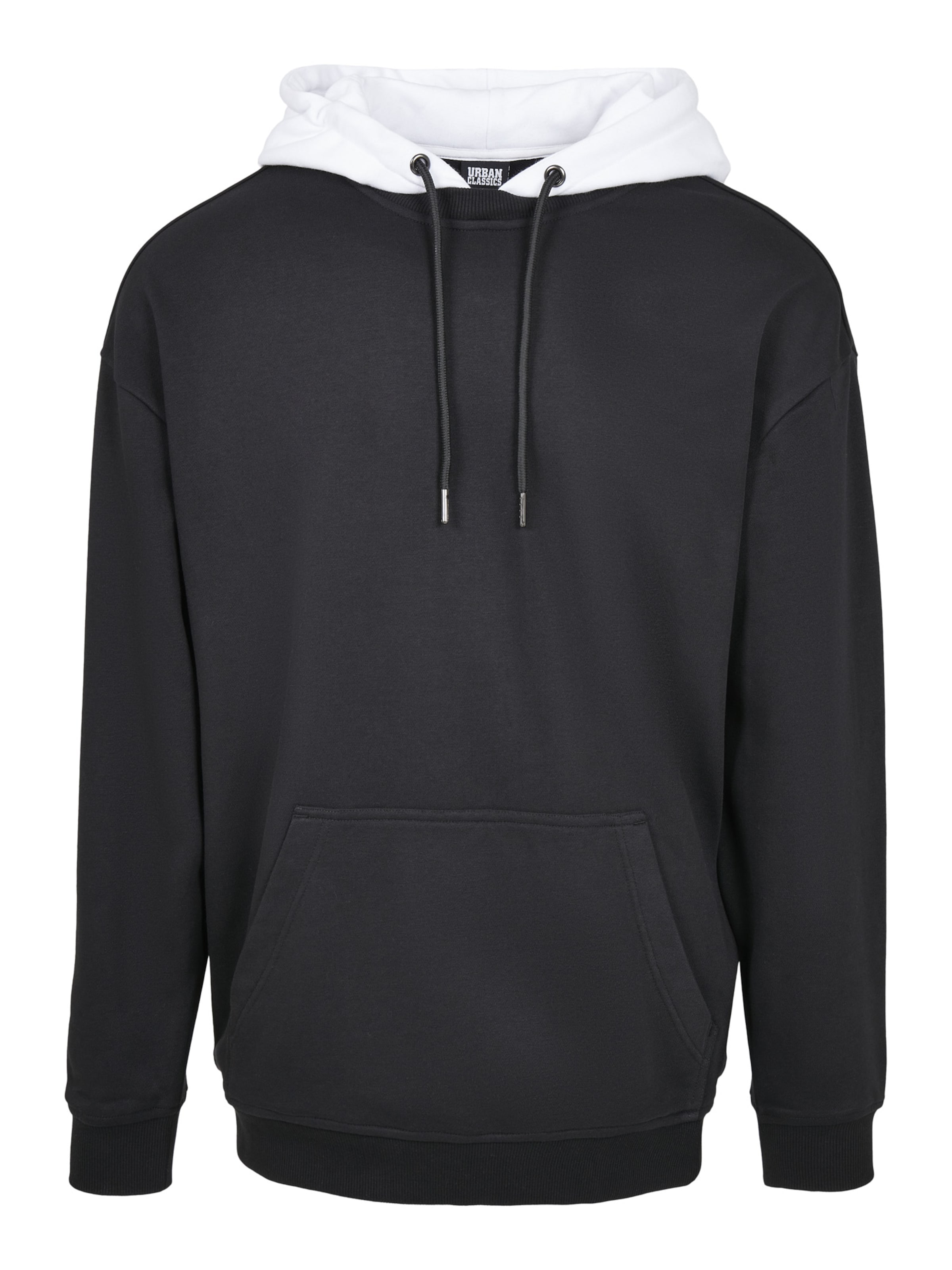 Urban Classics Regular fit Sweatshirt in Zwart: voorkant