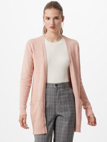VILA Knit Cardigan 'Ril' in Pink: front