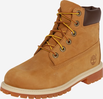 TIMBERLAND Schnürstiefelette 'Premium' in Braun: predná strana