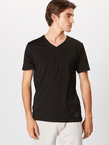 T-Shirt TOM TAILOR en noir : devant