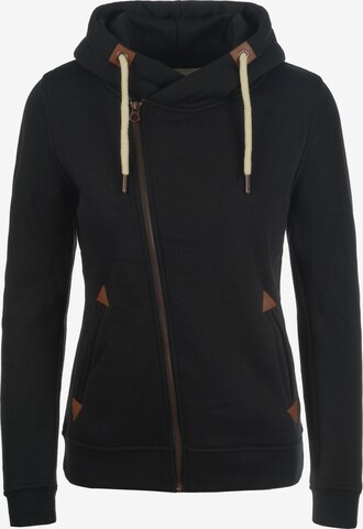 DESIRES Zip-Up Hoodie 'Vicky' in Black: front