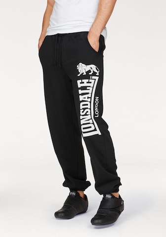 LONSDALE Regular Pants 'Ockle' in Black: front