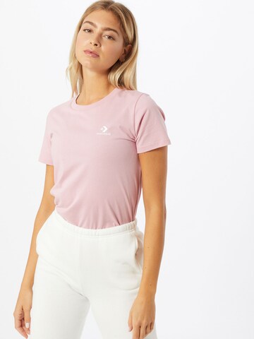 CONVERSE Shirt in Roze: voorkant