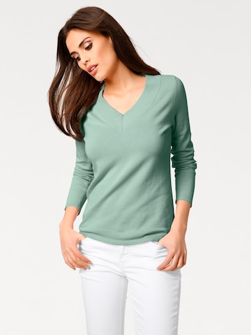 Pull-over heine en vert : devant