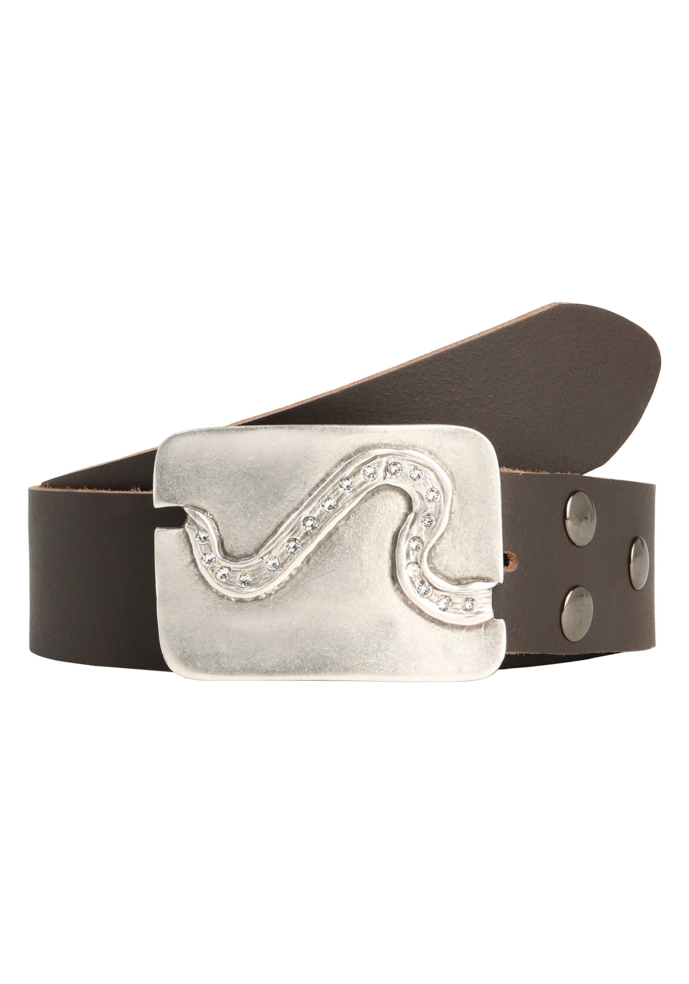 RETTUNGSRING by showroom 019° Ledergürtel in Braun: Vorderseite