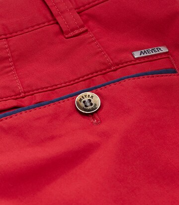 MEYER Regular Chino Pants 'Oslo' in Red
