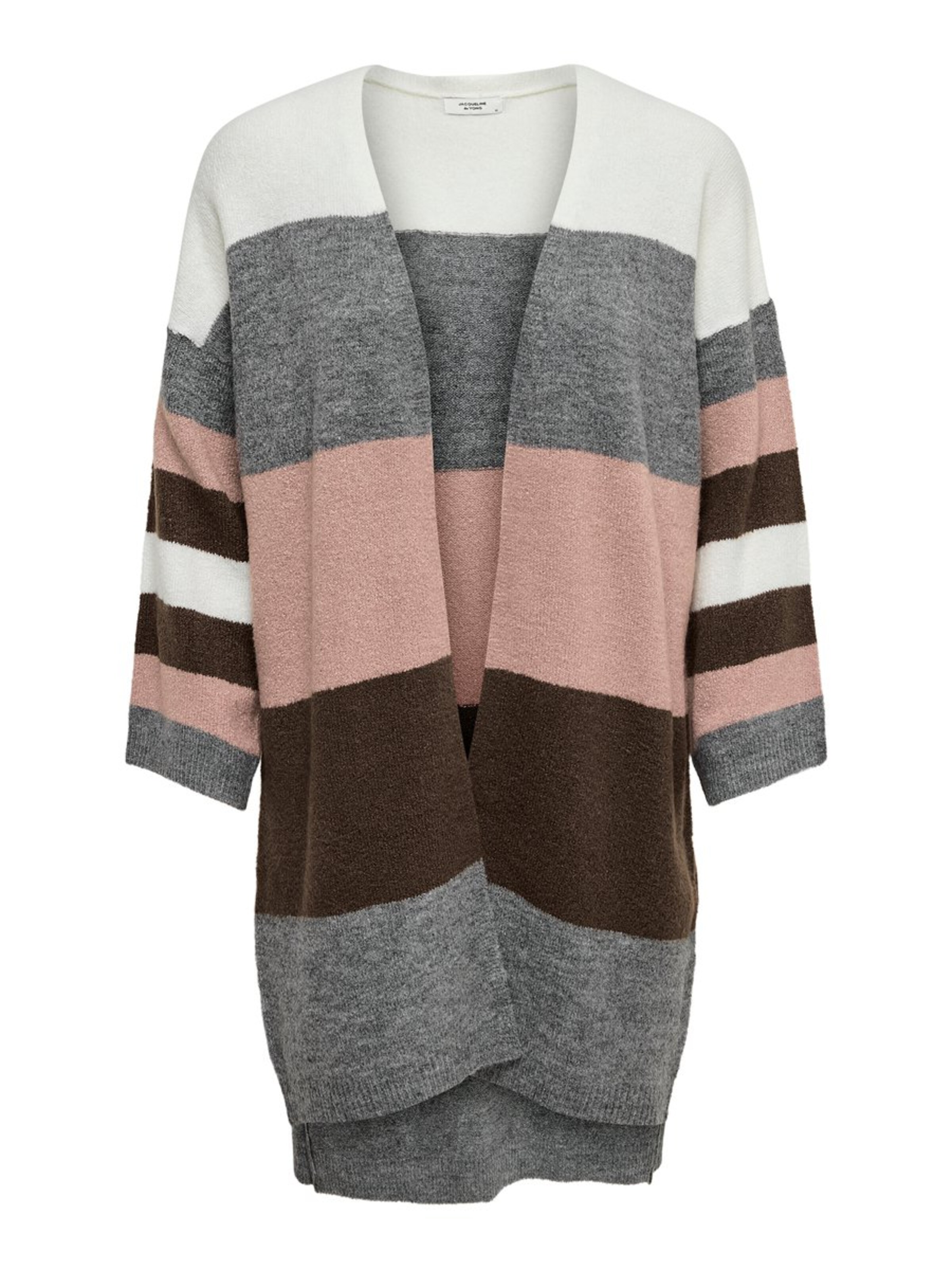 JACQUELINE de YONG - Gebreid vest in de kleur Grijs