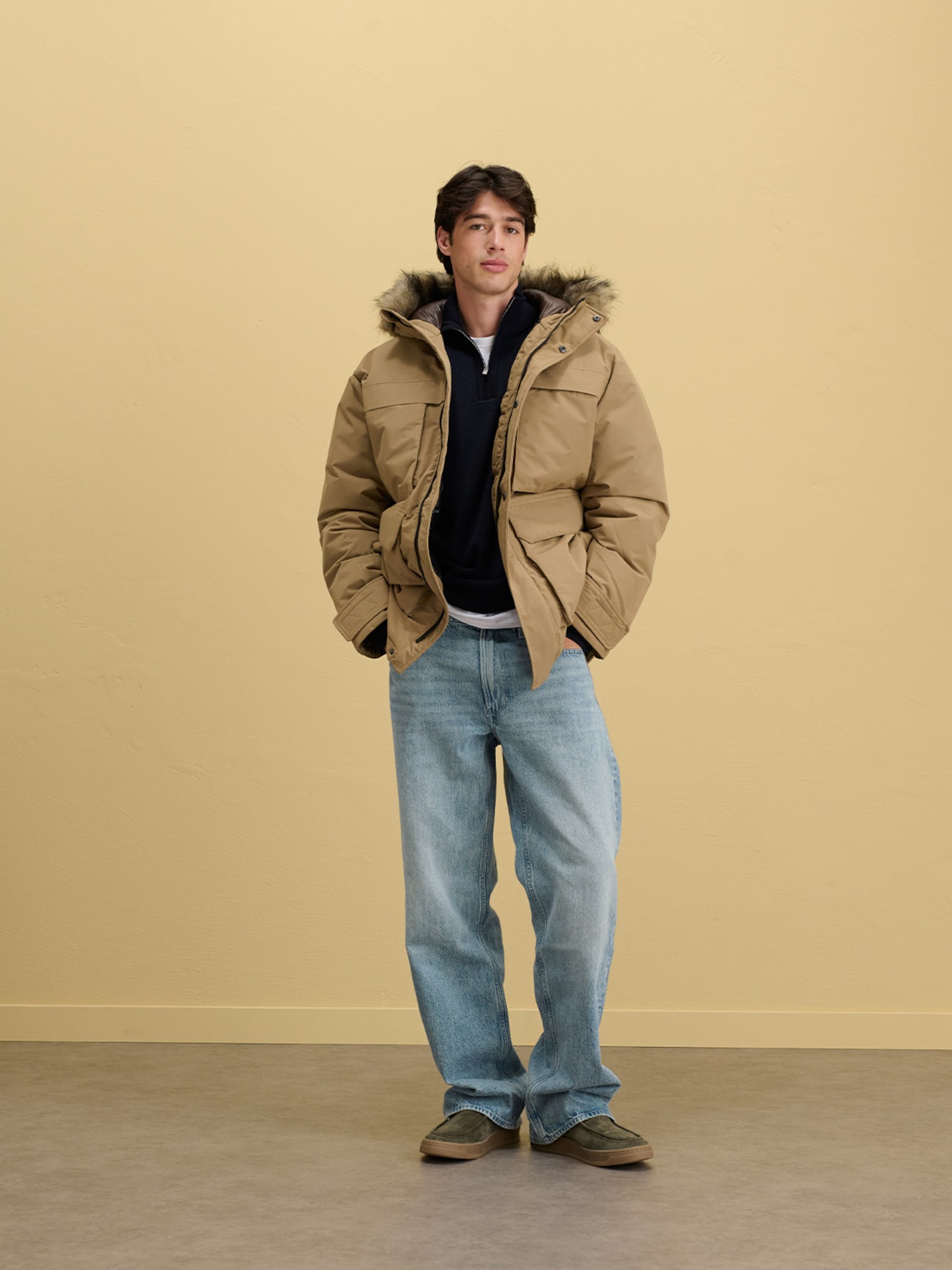 Bruno - Beige Parker Look