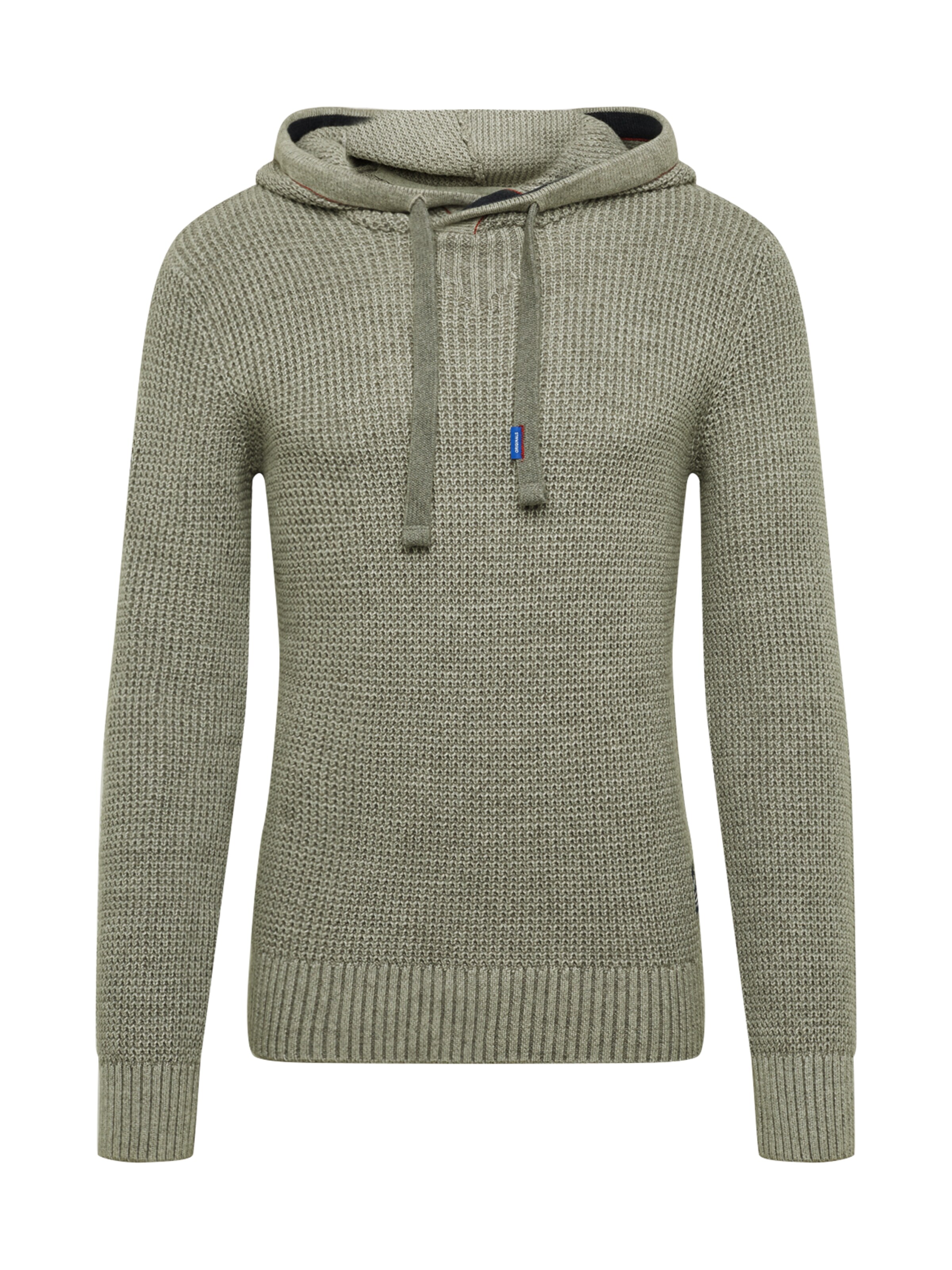 JACK & JONES - Trui 'JORXAVIER KNIT HOOD' in de kleur Grijs