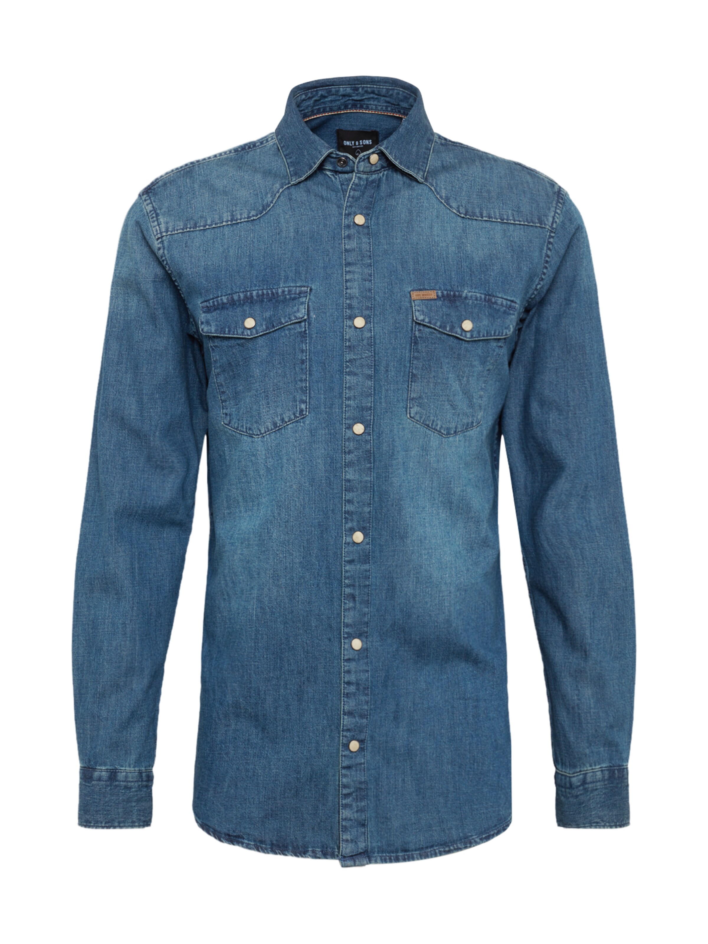 Only & Sons - Overhemd in de kleur Blauw denim