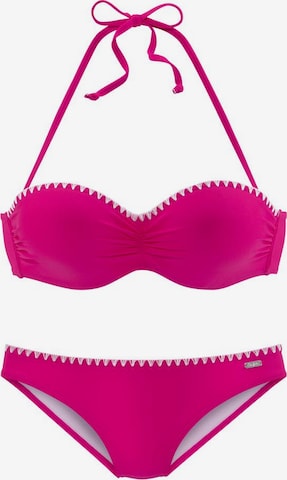 BUFFALO Bandeau Bügel-Bandeau-Bikini in Pink | ABOUT YOU