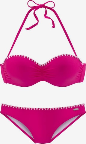 BUFFALO Bügel-Bandeau-Bikini in Pink: predná strana
